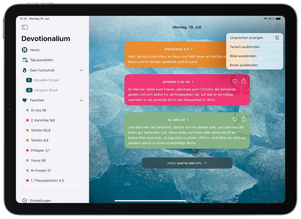Devotionalium on iPad